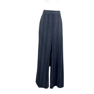 NWT Ann Taylor dark gray stripe high waist wide leg dress pants 8